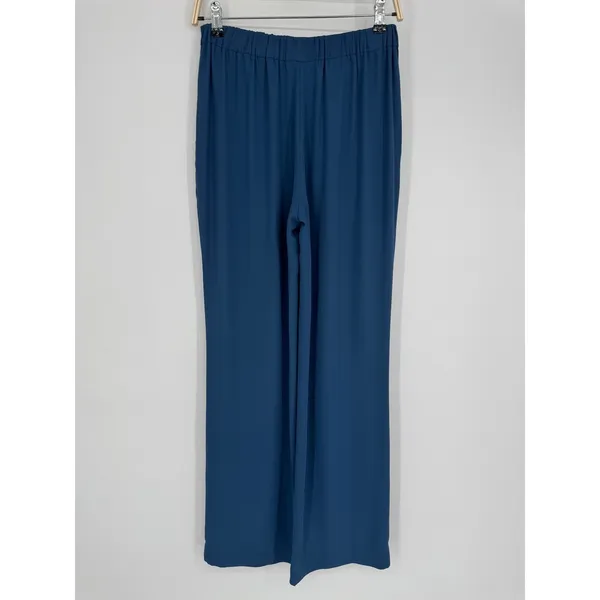 Babaton Wide Leg Pull On Pants Size 2 Blue Trousers Professional Career‎ Office - Image 6
