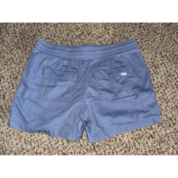 Orvis Women's Blue Shorts Drawstring with Pockets Cotton Lyocell Size‎ Large - Image 4