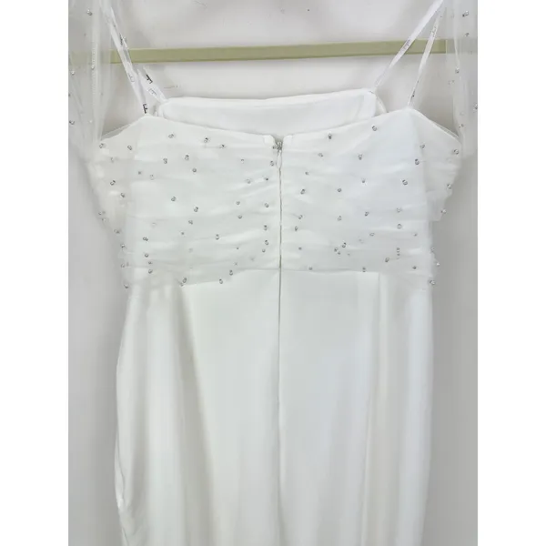NEW Lulus Profound Glamour Ivory Pearl Off-the-Shoulder Tulip Maxi Dress Large - Image 9