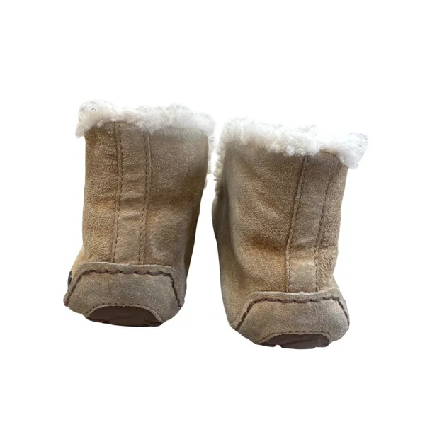 UGG Womens Brown Leather Fur-Lined Moccasin Slippers Ankle Boots Size 6 SKU8190 - Image 5