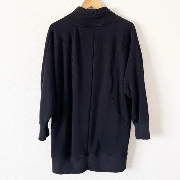 Athleta Cozy Karma 1/4 Zip Black Funnel Neck Athleisure Sweatshirt Dress - Image 8