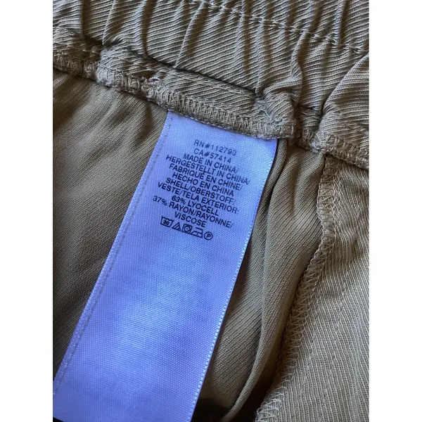 True Religion Women Khaki Jogger Pants Elastic Waist Drawstring Tan Size S - Image 8