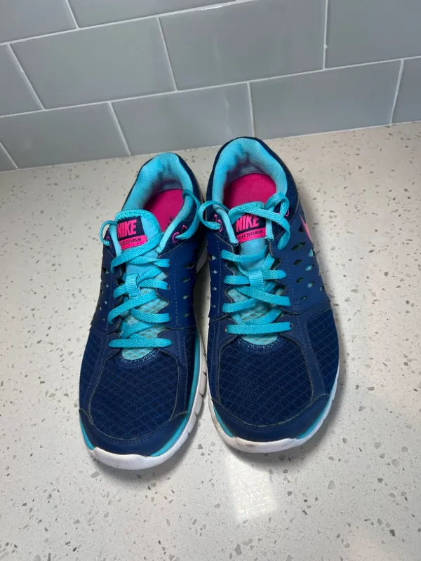 Nike Flex 2013 Run Shoes Sneaker Blue Aqua Pink Athletics Running Workout Size 8 - Image 2