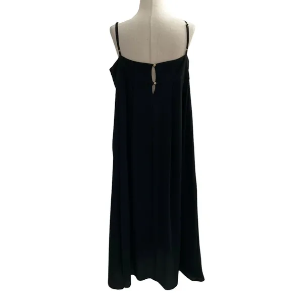 Who What Wear Women Size Medium Black Spaghetti Strap Dress Long Maxi (11-865) - Image 2