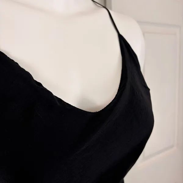 Urban Outfitters black criss-cross back maxi slip dress - Image 3