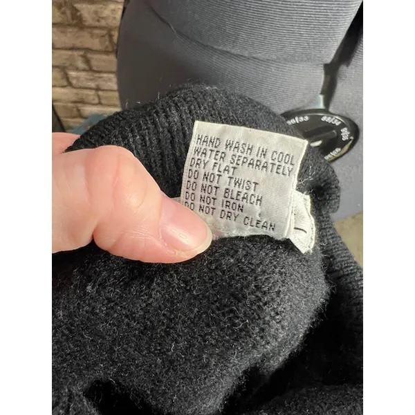 sweater turtle neck ribbed black Size M - Image 9
