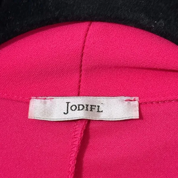Jodifl vibrant pink open front drape blazer long sleeve see measurements - Image 2