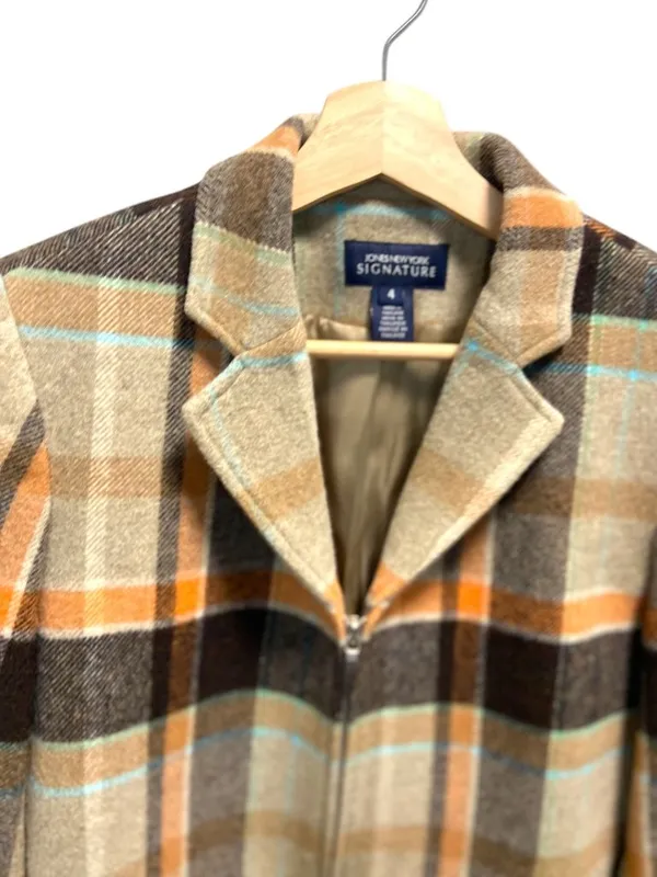 Jones New York Wool Blazer Beige Size 4 Y2K Preppy Academia Old Money Neutral - Image 7