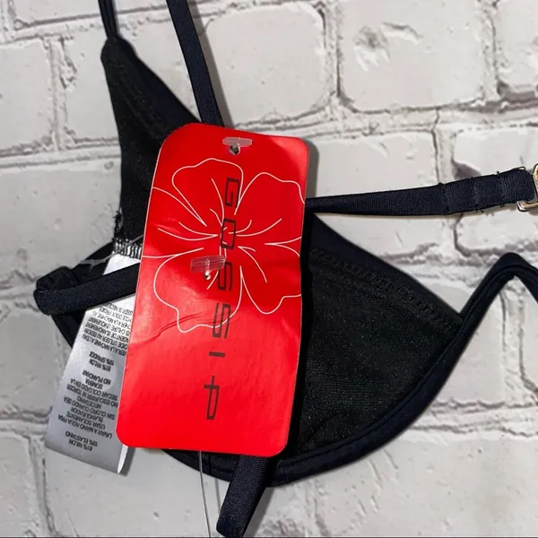 Gossip Black Underwire Bra Small NWT Strappy Back Lingerie Minimalist‎ - Image 5