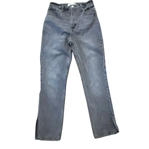 Abercrombie & Fitch 90’s ultra high rise straight black wash jeans 26/2 s - Image 4
