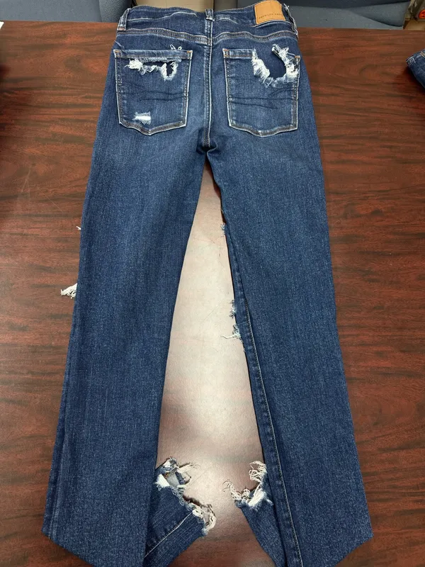 American Eagle Next Level Stretch Distressed Hi-Rise Jegging Jeans Size 2 Long - Image 3
