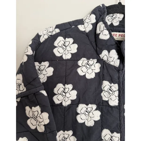 Free People Chloe Floral Quilted Jacket Night Blooms Women's Size Small - Image 7