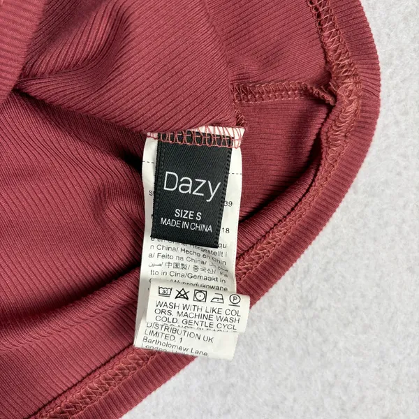 Dazy Twist Front Ribbed Knit Top Women's S Red Sweetheart Chic Night Out Y2K EUC - Image 5