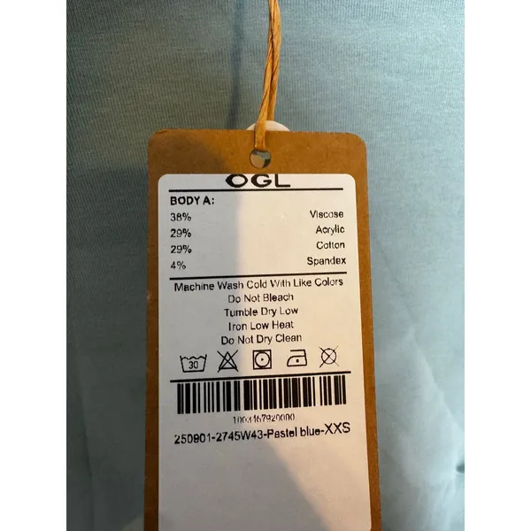 OGLmove Mockneck Tucks Midi Dress Pastel Blue Size 2XS New With Tags - Image 5
