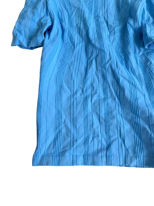 WOLFORD Blue Scoopneck Short Sleeve Base Top Size Small - Image 2