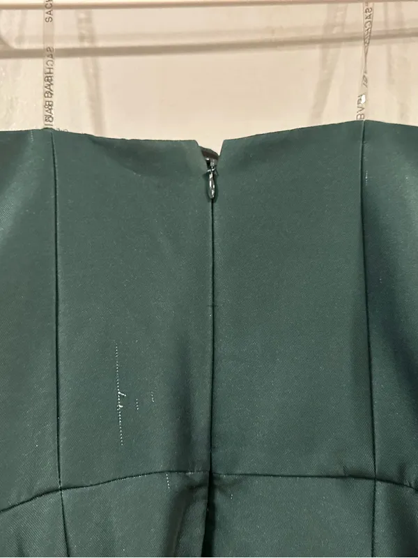 Sachin Babi Shay Strapless Green Tea Length Dress 4/6 AS IS - Image 4