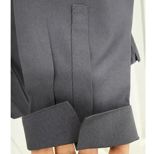 Coldwater Creek No Iron Blue Gray Cotton Button Front Shirt Blouse Womens Medium - Image 3