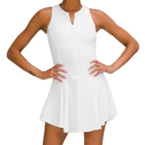 Lululemon Everlux Short-Lined 6” Inseam Tennis Tank Top Dress White Size 6 skort - Image 2