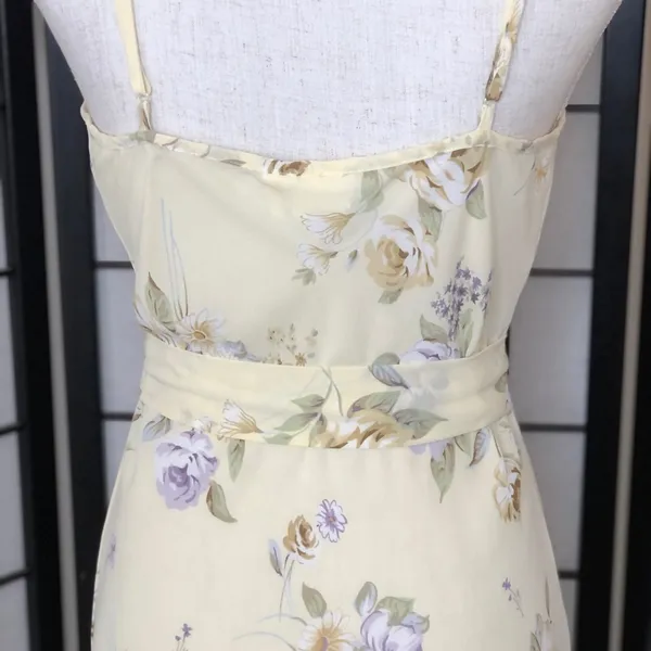 VTG Gold Crown Label Floral Dress - Image 4