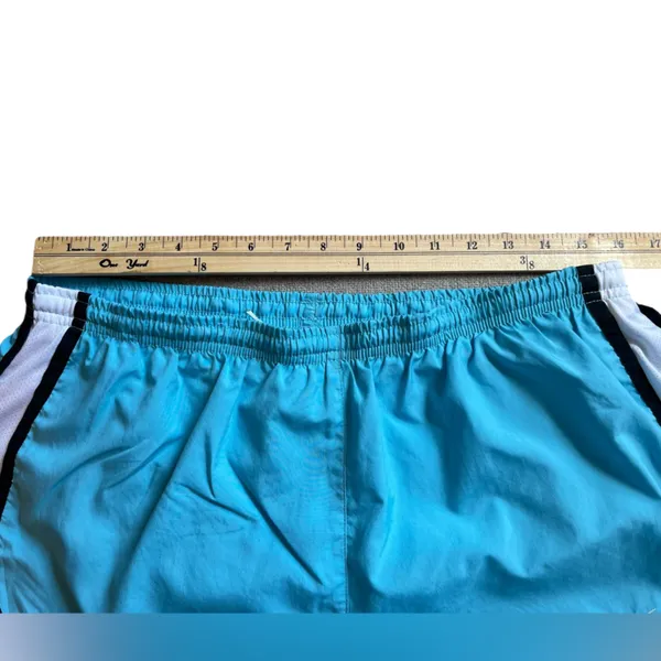 NIKE Dri-Fit Blue/White Brief-Lined Athletic Running Shorts - Size Large - Image 10