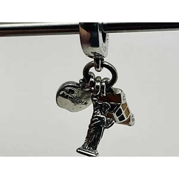 Pandora 797198ENMX New York Highlights Taxi Liberty Apple Dangle Charm Retired - Image 4