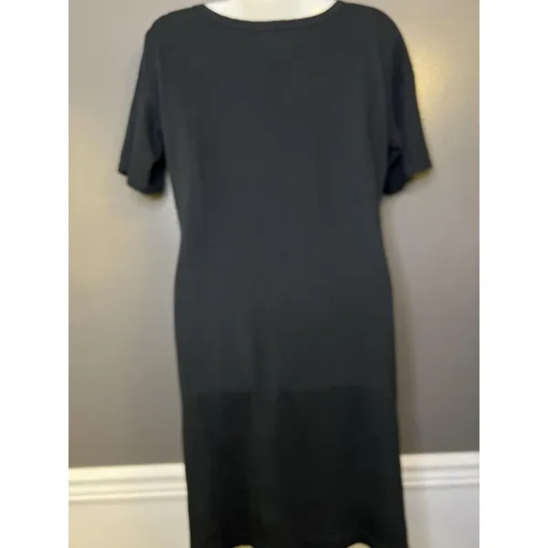 Aerie T Shirt Dress Womens Small Black Twist Knot Front Waist Short Casual - Image 5