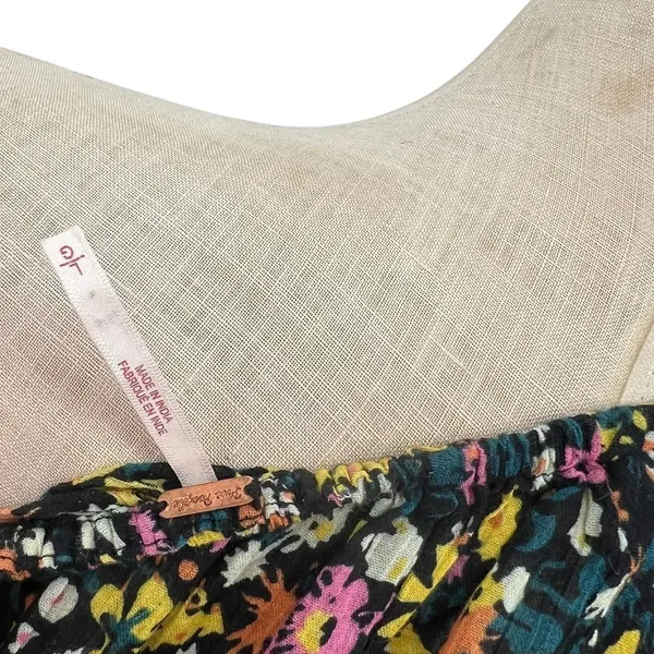 Free People Gardenia Tunic Top Floral Print Long Sleeve Black‎ Combo Size Large - Image 12