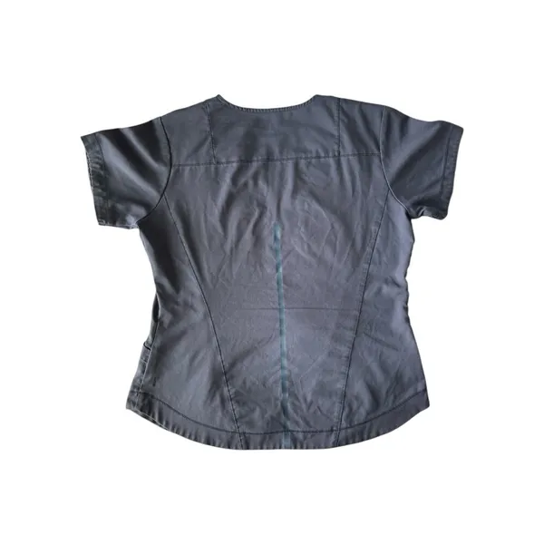 Grey’s Anatomy Women’s Gray Scrub Top Size Large V-Neck 3 Pocket Stretch 7187 - Image 3
