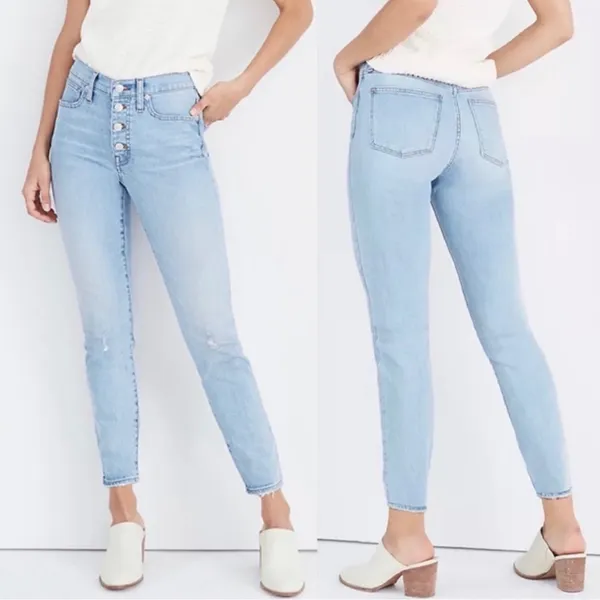 MADEWELL High Rise Skinny Crop Button‎ Front Edition JeanSize 30 Minimalist - Image 2