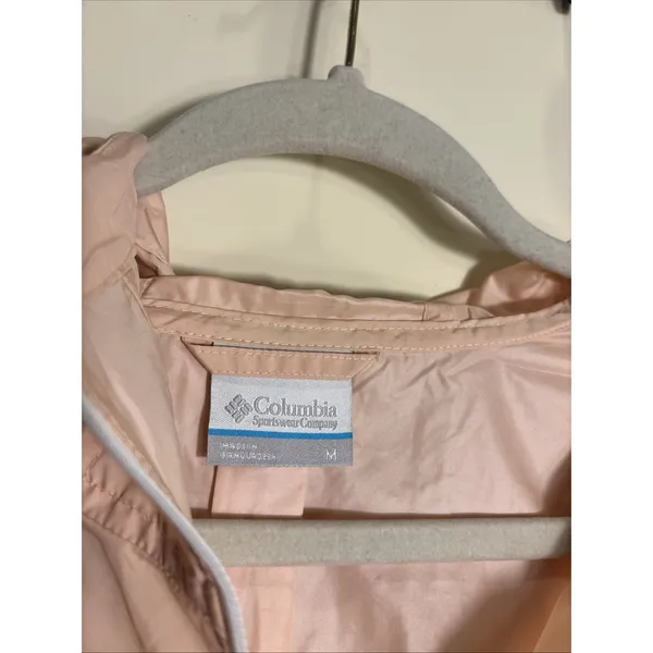 Columbia Woman's Hooded Zip Front Lightweight 2-Tone Windbreaker Size Medium‎ - Image 2