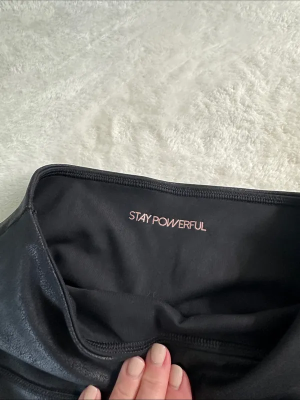 CALIA Black High-Waist Bike Shorts - Image 2