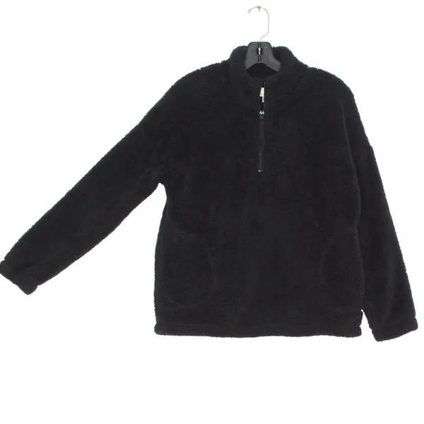 Cuddl Duds Sweater 1/4 Zip Fleece Oversize Athleisure Outdoor Casual Black Small - Image 6