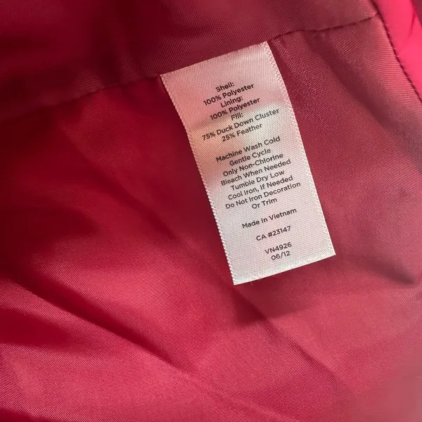 Talbots Size XL Petites Vest Red Puffy‎ Down Insulated Winter Quilted Outerwear - Image 5