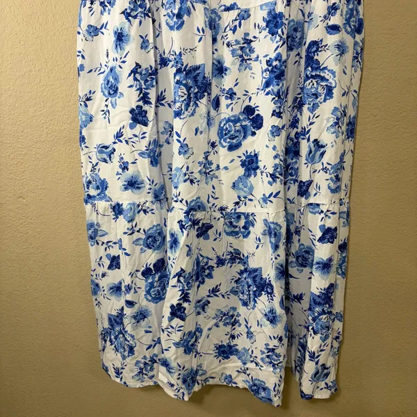 NWT Baltic Born Mariah Tank Florals Blue White Maxi Dress Sz M Wedding Beach - Image 5