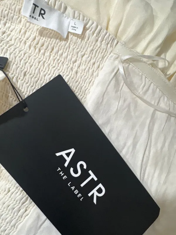 ASTR the Label Zori Dress in Cream Large New Womens Midi - Image 8