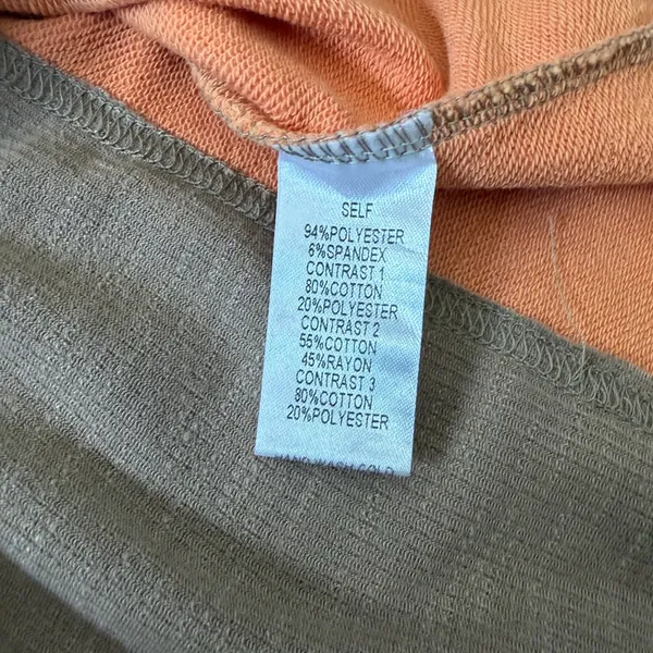 NWT Easel Peace Patch Mixed Mineral Washed Colorblock Plaid Top size large - Image 8