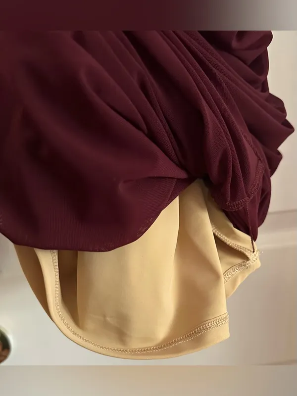 Michael Costello x REVOLVE Honor Mini Ruched Dress in Dark Plum - Image 4