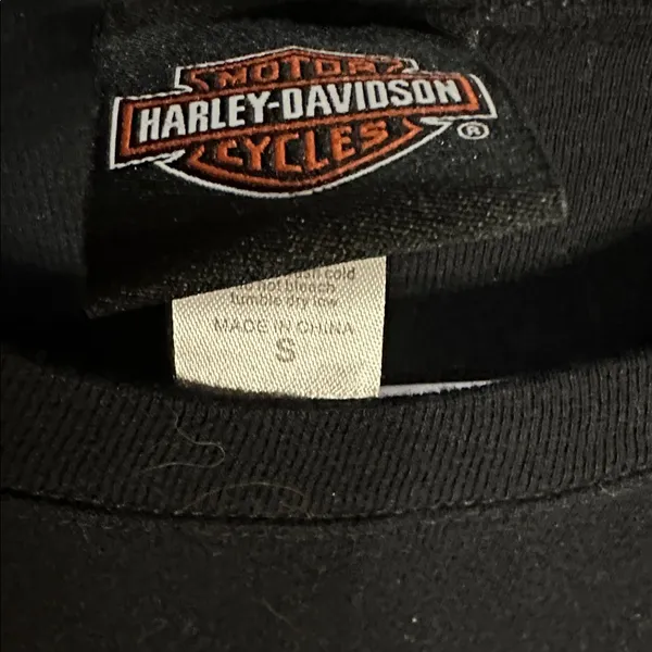 Harley Davidson Legendary Black Motorcycle 100% Cotton Short Sleeve Tee - Image 3