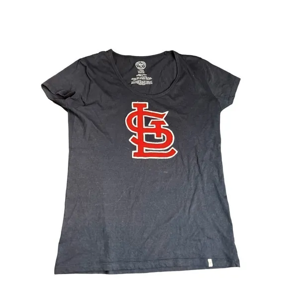 '47 Brand Women's Scoop Short Sleeve Scrum Tee Shirt - MLB Ladies T-Shirt Sz L p - Image 2