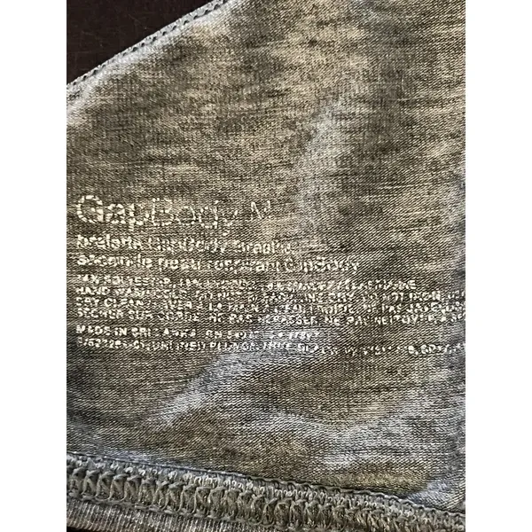 Gap GapBody Bralette Bra Womens Medium Gray Jersey Wireless Adjustable Straps - Image 5