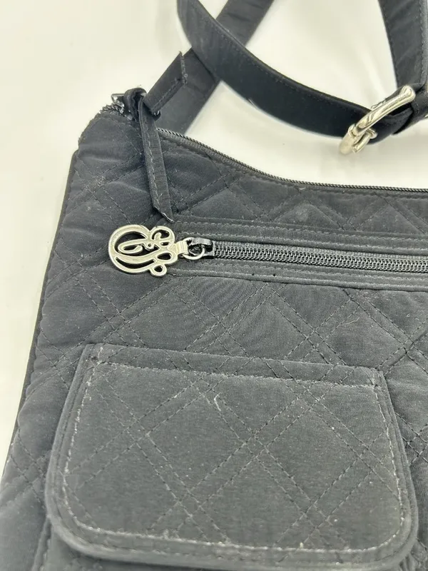 Vera Bradley Black Microfiber Hipster Large Adjustable Strap Crossbody Bag - Image 2