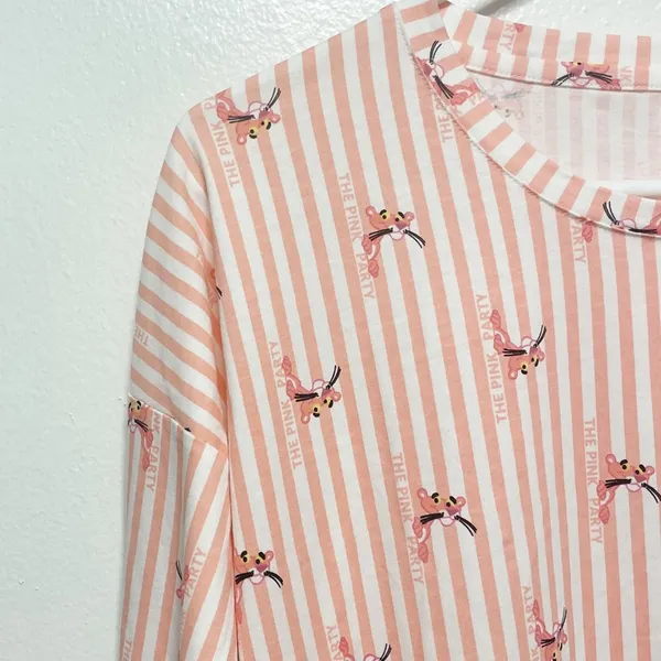 New! Pink Panther Long Sleeved Crew Neck Shirt - Image 3