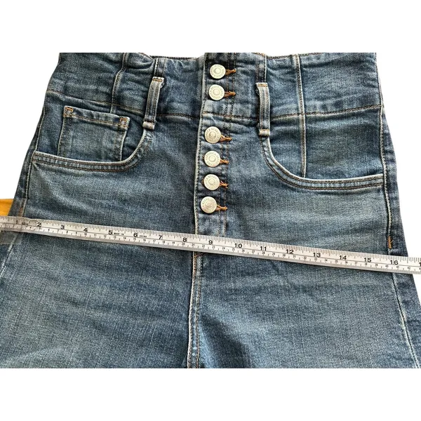Marlene Corset Straight-Leg Cropped Jeans by Veronica Beard Size 27 - Image 8