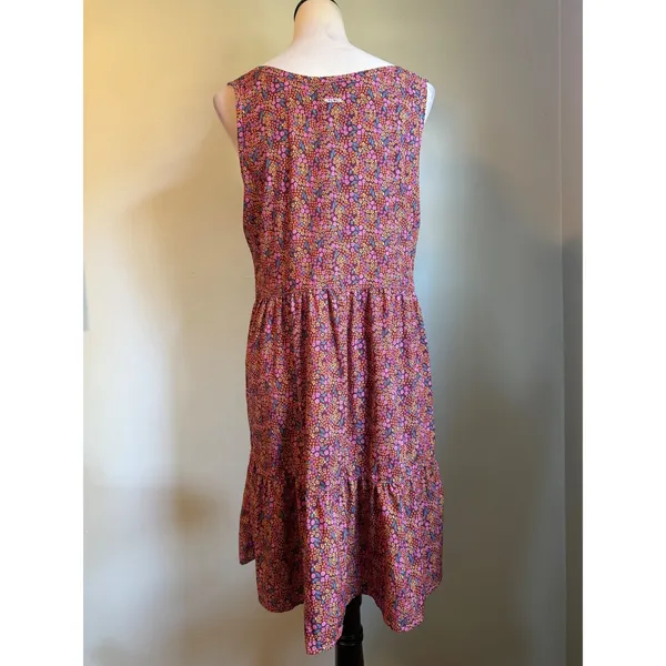Pacific‎ Trail Floral boho Babydoll mini Dress Burgundy Pink whimsi beach dainty - Image 3