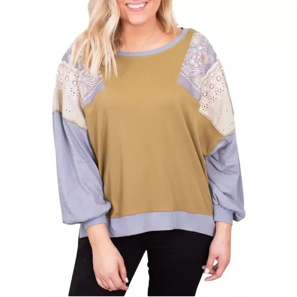 We The Free FREE PEOPLE Feelin it‎ Colorblock Army Combo T-Shirt Size XS OB1068176 $98 - Image 4