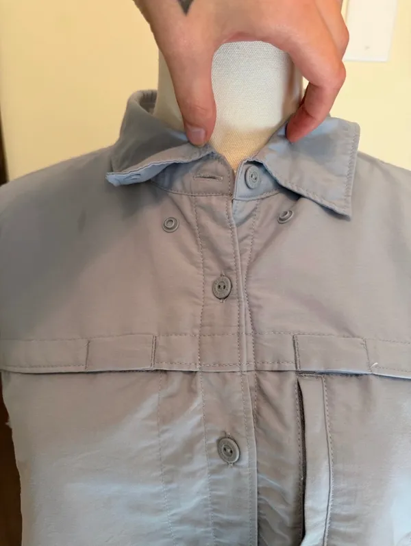 L. L. Bean light blue button down vest - Image 3