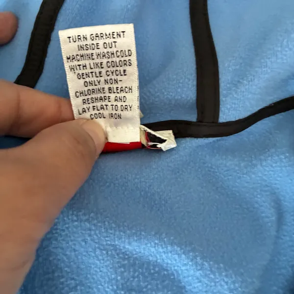 Talbots Full Zip Comfort Hoodie Jacket Athletic Track Blue Black Trim‎ S - Image 6
