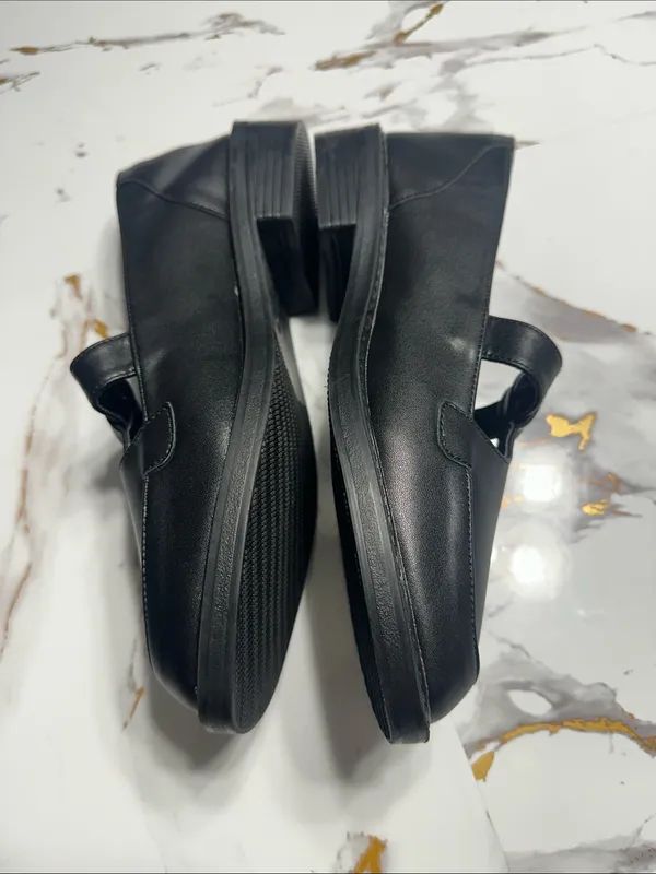 Chic Black Mary Jane Loafers Gold Accent ,Cute Style. - Image 11