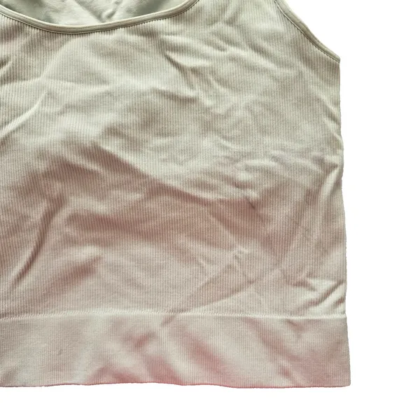 Ribbed Comfort Y2K Bra Top Wireless Pullover Stretch Sleep Active‎ DSG Gray M - Image 4