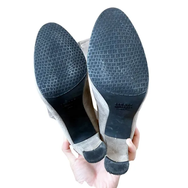 Stuart Weitzman Landmark Gray Over the Knee Suede Heeled Boot EU 36 - Image 4